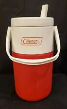 Vintage 1984 Coleman Polylite 1/2 Gallon Water Cooler Jug Red White 5590 picture