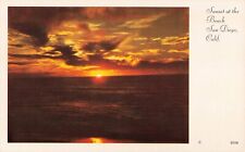 Sunset at the Beach - San Diego California CA - Postcard picture