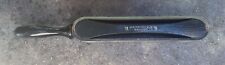 VINTAGE J.A. Henckels LEATHER DOUBLE SIDED BARBER RAZOR STROP w/ Wooden Handle picture
