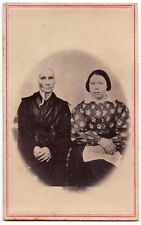 ANTIQUE CDV CIRCA 1860s J.H. BEESON OLD LADY AND DAUGHTER MUNCIE INDIANA picture