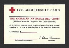 1951 Original American Red Cross Membership Card picture