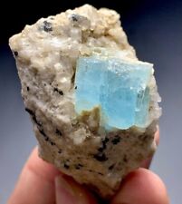 398 Cts  Top Quality Aquamarine Crystal With  Quartz From Skardu Pakistan picture