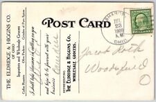 Sharon Ohio 1909 Advertising Postcard Eldridge & Higgins wholesale Grocers picture
