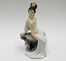 Vintage 1970s Tang Dynasty Nude Lady Sit On Stone Bench 5