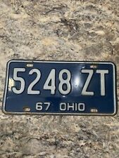 Vintage 1967 Ohio License Plate OH 5248 ZT picture