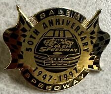 Rare SALEM SPEEDWAY Auto Racing 50th Anniversary Lapel Hat Pin 1947-1997 [Q] picture