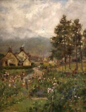 Dream-art Oil painting Henry+John+Yeend+King-A+Cottage+Garden+Braemar landscape picture