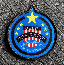 Aliens USS Sulaco US Colonial Marines Iron on Printed Patch. Size 85mm x 75mm. picture