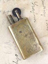 Vintage rare personalized petrol lighter 1922 with dog. For Restoration  picture