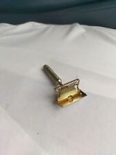 Beautiful Ever-Ready 1912 Style Gold Tone SE Safety Razor w/Ornate Handle picture