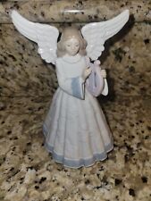 Lladro #5830 Heavenly Harpist Angel Ceramic Christmas Tree Topper Figurine picture