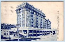 1911 NEW STRAND HOTEL BOARDWALK BLACK & WHITE ATLANTIC CITY NJ ANTIQUE POSTCARD picture