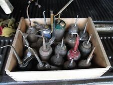 17 vintage  antique metal brass oilers oil can tool lot thumb press picture