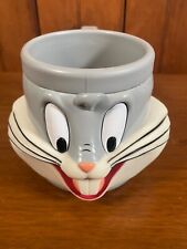 Looney Tunes Bugs Bunny Vintage 1992 KFC Figural Face Plastic Mug Cup picture