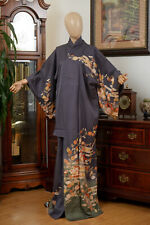 DEAR VANILLA JAPANESE SILK HOMONGI KIMONO WOMEN'S AUTHENTIC JAPAN VINTAGE MINT picture
