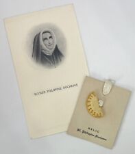 Vtg Catholic Blessed St. Philippine Duchesne Fabric Relic And  Holy Card picture