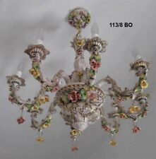 Capodimonte Made in Italy Chandelier 8 Lights Brown & Gold Finish 36x36 picture