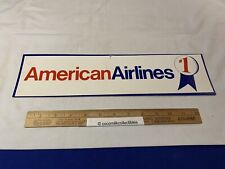 Vint Advertising American Airlines #1 Sticker Mounted on Plastic Office Terminal picture