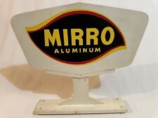 Vintage Original 1950s Mirro Aluminum Sign Wood General Store Display Pot Pan picture