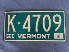 1969-71 Vermont License Plate K 4709 picture
