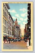 Providence RI-Rhode Island, Westminster Street Looking East Vintage Postcard picture