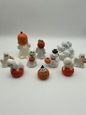 Halloween Vintage Ceramic Ghosts Set Of 10 picture