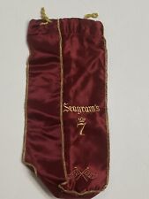 Vintage Seagram's 7 Red Satin with Gold Trim 1857-1957 Centennial Bottle Bag picture