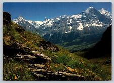 Postcard Switzerland Bernese Alps Monch Eiger Fiescherwand 6F picture