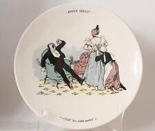 Antique Porcelain Wall Plate Humorous Scene by A.Guillaume Sarreguemines c1900 picture