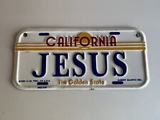 1994 CALIFORNIA Mini License Plate “ JESUS “ Collectible Could Use On Bicycle picture