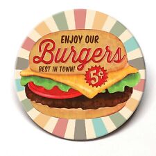 Enjoy Our Burgers Best In Town Fridge Magnet Vintage Style BUY 3, GET 4 FREE MIX picture