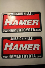 Pair of 2X Mission Hills Hamer Toyota License Plate Frame Dealership Plastic picture
