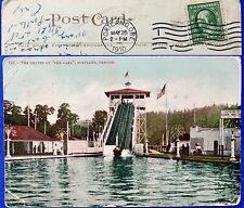 THE CHUTES, THE OAKS, PORTLAND, OREGON ~ postcard~ 1910  B. Franklin stamp  picture