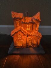 Vintage Halloween Haunted House Lighted Gray Plastic by Belco WORKS Village picture