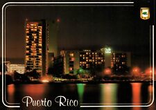 Caribe Hilton Hotel Complex At Night San Juan Puerto Rico Postcard Unposted picture