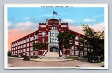 Postcard High School Ottumwa IA Iowa Street View picture