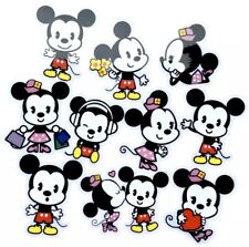 MICKEY MOUSE & MINNIE MOUSE Stickers Large Waterproof Chibi Disney Lot 10 PCS picture