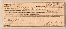 Eufaula Indian Territory Oklahoma 1903 $200 FNB Promissory Note picture