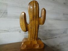 VINTAGE MCM LEILANI MONKEY POD WOOD CACTUS TOOTHPICK HOLDER - HORS D'OEUVRES picture