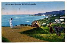 1929 Golf Postcard - Second Tee, Mid Ocean Golf Club Bermuda Posted picture