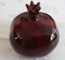 YAIR EMANUEL Red Ceramic Pomegranate Judaical Art Treasures of Israel Souvenir picture