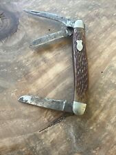 Vintage SCHRADE WALDEN NY USA Pattern # 861 Large Serpentine Stockman Knife picture