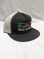 Vintage CENEX Land O Lakes SEED Crop Black Hat Cap Snapback Farming Feed picture