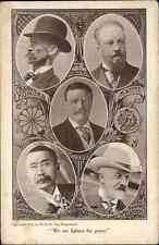 Fighters for Peace Diplomats c1905 Theodore Roosevelt Baron Komurai Postcard picture