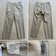 1967 USAF Army Khaki Chino Cotton Twill Pants W 33 L 30.5 Military 60s Vtg picture