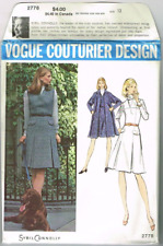 Sybil Connolly Vogue Couturier Pattern 1394  Coat Jumper Sz 12 1970's Uncut FF picture