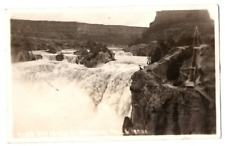 Idaho RPPC Shoshone Falls 1911 with Two Men on Cliff Real Photo Postcard L5 picture
