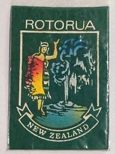 Rotorua New Zealand Vintage Printed Felt Square Patch Travel Souvenir New  picture