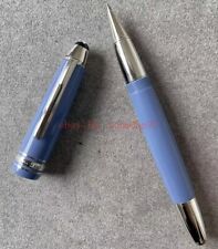 Luxury MB149 Glacier Series Ice Blue+Silver Clip 0.7mm Black Ink Rollerball Pen picture