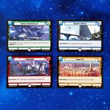 SET (4x) RARE Base Star Wars Unlimited (inc Energy Conversion Lab) SWU SOR Bases picture